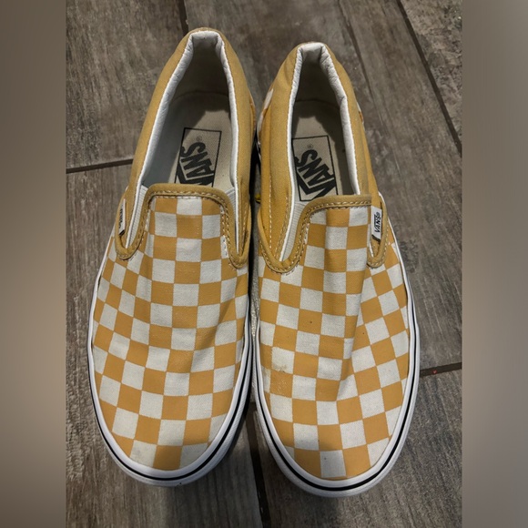 Yellow Checkered Vans - Picture 1 of 3